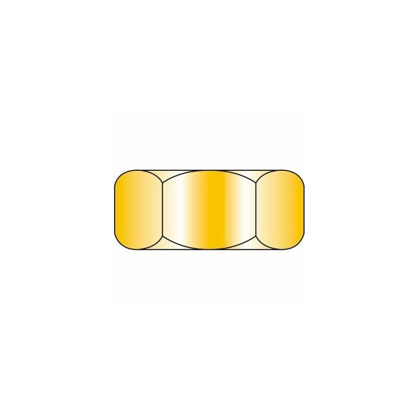 Brighton-Best Hex Nut, 1/4"-28, Carbon Steel, Zinc Clear Trivalent 319450 - main